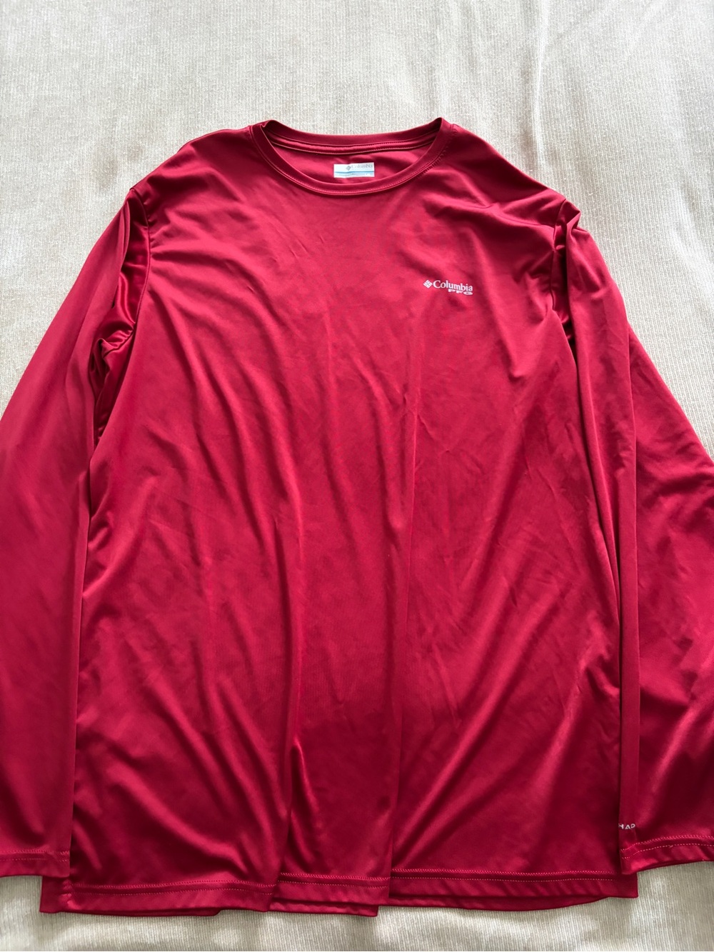 Columbia Long Sleeve Performance Shirt - Crimson Red